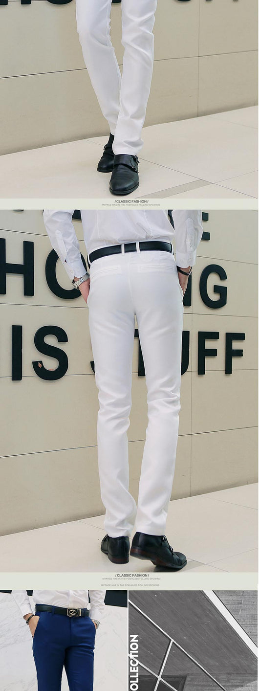Pantalones casuales de negocios hombre ajuste slim coreano - Image 18