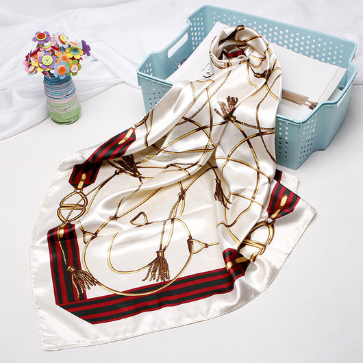 Pañuelo de Seda Estampado Vintage para Mujer - Image 42
