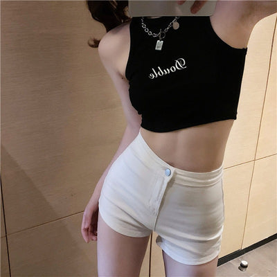 Shorts Ajustados Cintura Alta con Efecto Reductor
