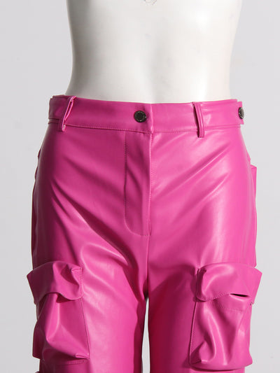 Overol de Diseño PU con Múltiples Bolsillos para Mujer - Image 3