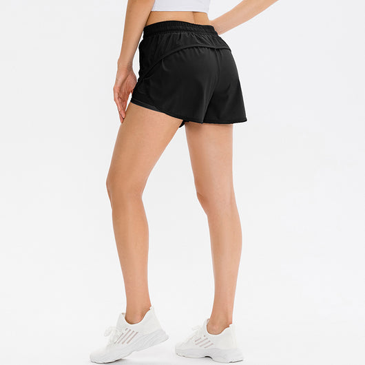 Shorts Deportivos Falsa Dos Piezas con Bolsillos para Mujer - Image 7