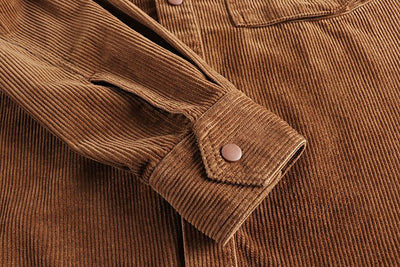 Camisa de Pana Gruesa Lavada con Manga Larga para Invierno - Image 15