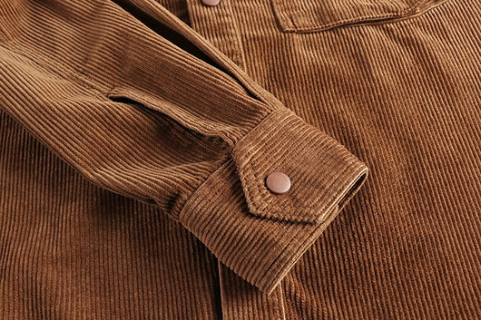 Camisa de Pana Gruesa Lavada con Manga Larga para Invierno - Image 15