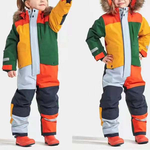 Traje de Esquí Infantil Térmico Impermeable con Tecnología Luminosa