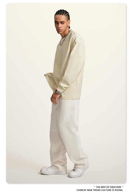 Camiseta Manga Larga Oversize para Hombre - Algodón Puro Otoño Invierno - Image 26