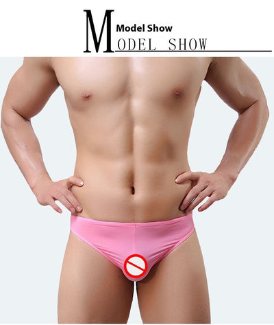 Tanga Transparente Respirable de Seda Helada para Hombre - Image 22
