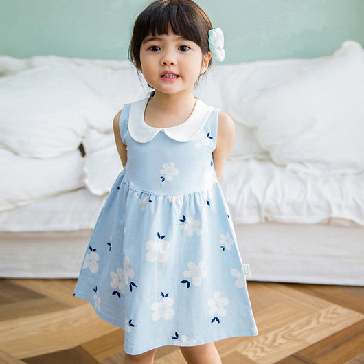 Vestido Infantil sin Mangas con Cuello Muñeca - Image 7