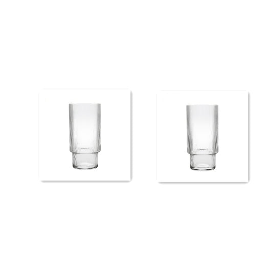 Botella de Agua Cristal Transparente con Patrón Vertical Estilo Nórdico Japonés - Image 14