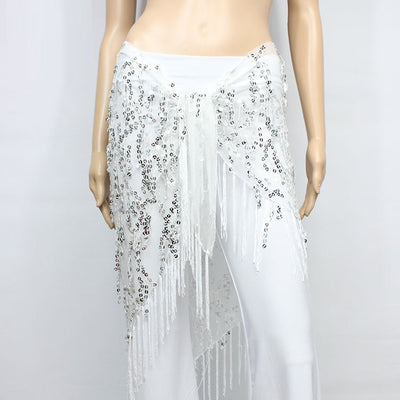 Faja de Danza Vientre con Lentejuelas Triangular para Presentaciones y Práctica - Image 12