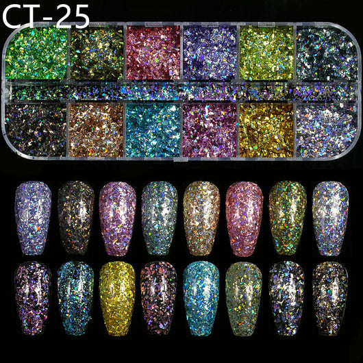 Pegatinas de Uñas Láser Efecto Espejo Candy - Diseño Sinfónico Brillante - Image 11