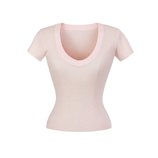 Blusa Ajustada de Lana Estilo Europeo - Cuello Redondo Liso y Elástico - Image 16