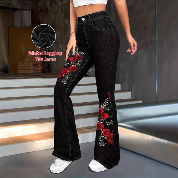 Pantalones Acampanados Versátiles de Corte Ancho