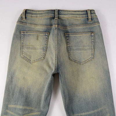 Jeans Rojos Estampados con Pliegues y Cintura Elástica para Hombre - Image 20
