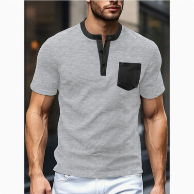 Henley de Punto Waffle Bloques de Color - Poliéster Resistente - Image 13