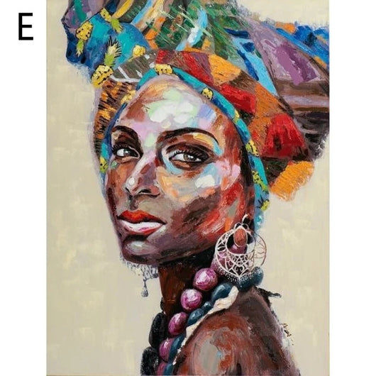 Cuadro de Lienzo con Arte Abstracto Africano y Graffiti para Sala de Estar - Image 8
