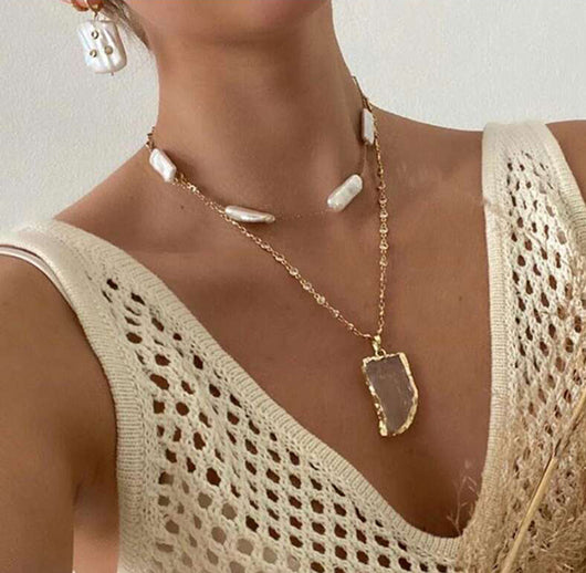 Cadena de Clavícula con Perlas Barrocas - Image 8