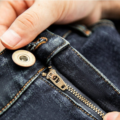 Pantalones Vaqueros Rectos Vintage Lavados para Hombre - Image 9