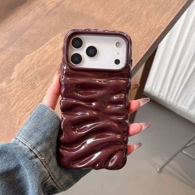 Funda Plisada 3D con Patrón Crema para Carcasas Lisas - Image 4