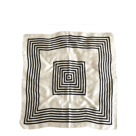 Pañuelo de Seda Elegante a Rayas para Mujer - Image 15