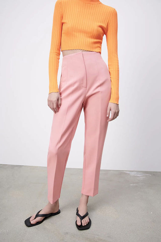 Pantalones Slim Fit Cintura Alta Elegantes - Image 5