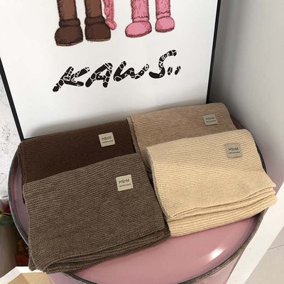 Bufanda Tejida Suave en Colores Lisos - Abrigo Versátil para Mujer - Image 13