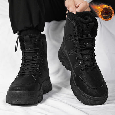 Botas Cálidas Acolchadas de Algodón con Forro Polar para Hombre - Image 8
