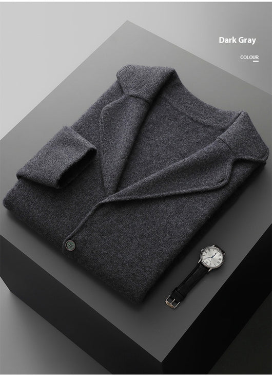 Suéter Saco de Cachemira para Hombre con Cuello Solapa - Tejido Grueso y Cómodo - Image 31