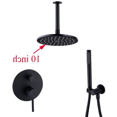 Conjunto de Ducha Empotrada Negra con Control de Temperatura - Image 4