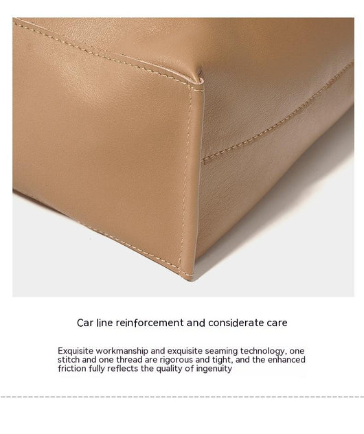Bolso Tote de Cuero Suave - Bolsa Casual de Hombro Estilo Idle para Mujer - Image 12