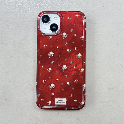 Funda Floral 3D con Pantalla Completa Roja para Teléfono - Image 8