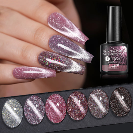 Esmalte de Uñas Gel Efecto Ojo de Gato Láser