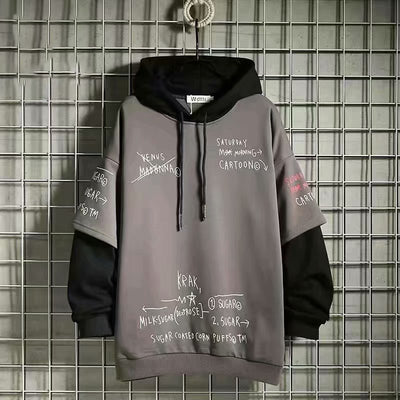 Suéter Fleece Hombre Estilo Dos Piezas Oversize
