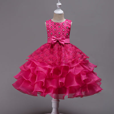 Vestido de Princesa Infantil con Falda Tutú Lentejuelas Brillantes - Image 12