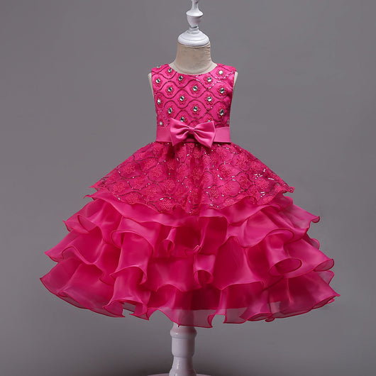 Vestido de Princesa Infantil con Falda Tutú Lentejuelas Brillantes - Image 12