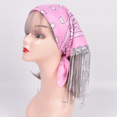 Pañuelo Cuadrado Étnico de Poliéster - Accesorio de Moda Versátil - Image 3