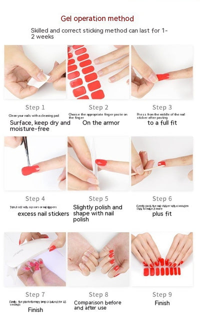 Stickers de Uñas de Gel Coreano Mariposa Bronceado Resistente al Agua con Luz UV - Image 16
