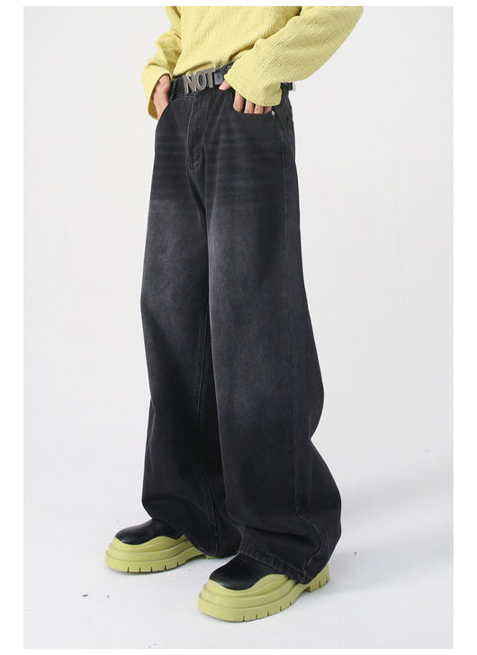 Jeans Retro Holgados con Cintura Elástica Estilo Coreano para Hombre - Image 38