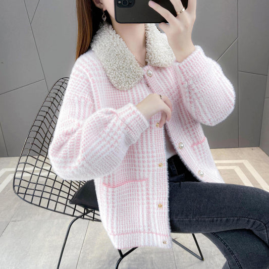 Cardigan Holgado Estilo Coreano de Lana Premium