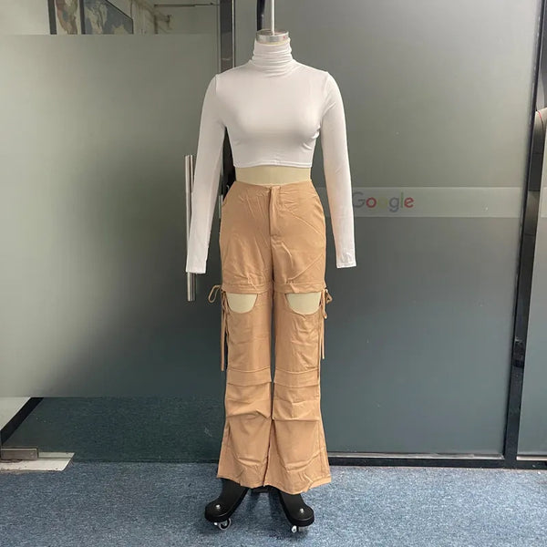 Conjunto Overol con Cuello Alto y Cordones - Diseño Minimalista y Versátil