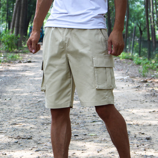 Pantalones Cortos Overol Elásticos Talla Grande para Hombre - Comodidad Casual de Verano - Image 11