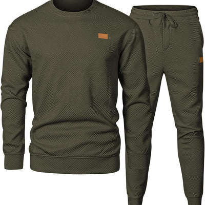 Conjunto de Suéter Jacquard Cuello Redondo para Hombre - Image 4