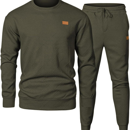 Conjunto de Suéter Jacquard Cuello Redondo para Hombre - Image 4