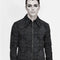 Camisa Hombre Cuello Alto Cremallera Bordada Manga Larga