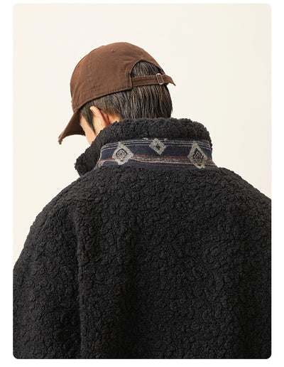 Abrigo Patchwork Retro Americano Acolchado en Algodón y Cashmere - Image 14