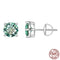 S925 Sterling Plateado Square Moissanite Princess Stud Earrings Verde 1 carat moisant
