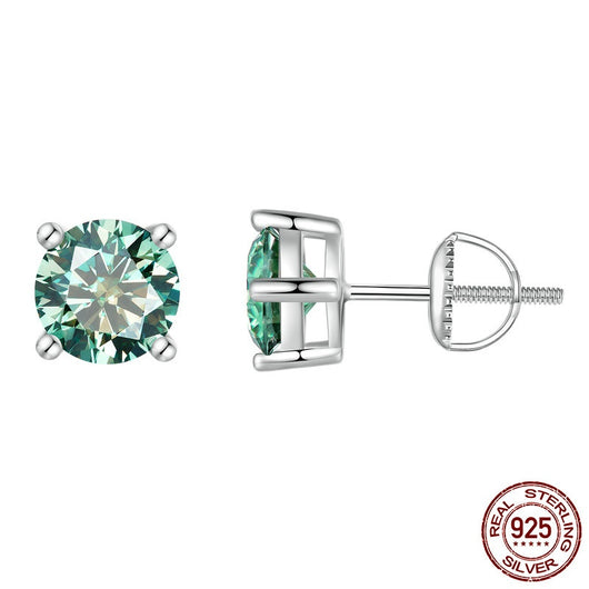 Aretes de Plata 925 con Moissanita Cuadrada Estilo Princesa - Image 6