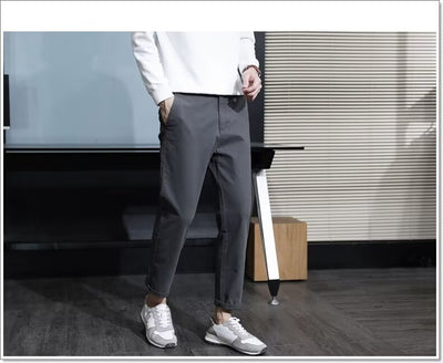 Pantalones Casuales Elegantes Slim Fit con Corte Cónico para Hombre - Image 14