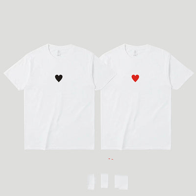 Camiseta de Algodón Puro Manga Corta Efecto Térmico Melocotón
