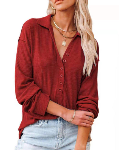 Blusa Manga Larga Básica para Mujer - Colores Lisos Otoño e Invierno - Image 9