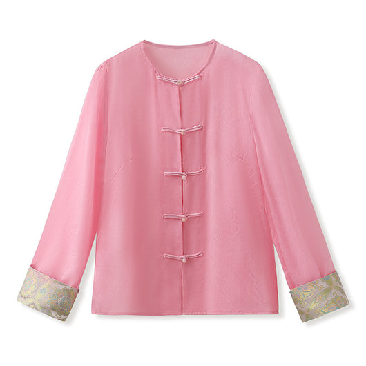 Blusa Retro Elegante con Bordado Chino y Botones Decorativos - Image 6